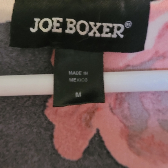 Joe Boxer Red and Black Floral Rose Flutter Sleeve Mini Sundress Size Medium - Picture 7 of 9